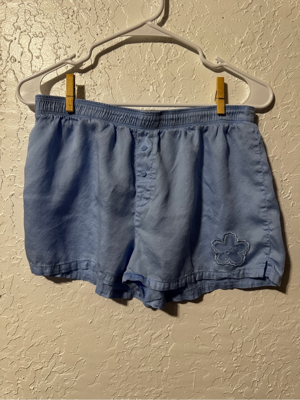 Victorias Secret PINK Silky Pajama Shorts
Light Blue Boxer Shorts with Flower
